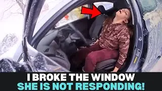 Officer RESCUE Overdosing Driver TRAPPED In Snowstorm! | Police BodyCam Footage