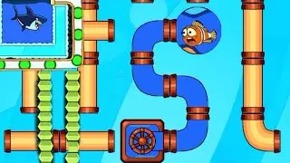 Rescue the fish game and fish pull pin || ios gameplay || noob vs pro hard level gameplay