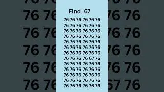How fast can you find 67? #braintestsolution #maths #game #quiz #brainmasti #quizgames #puzzle #ed
