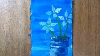 Super cool flowera painting With /posters colours