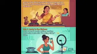 Cooking Then vs Now: Aunties Through the Ages 🍲😂 | #viral #memelife