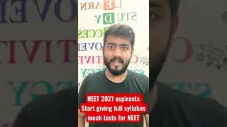 Giving Full syllabus Mock Tests for NEET 2021 is important #shorts
