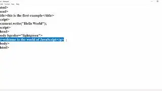 JavaScript Introduction with example programs.