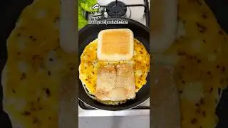 Breakfast Egg Sandwich Hack | One Pan Egg Toast | Healthy Egg sandwich #shorts
