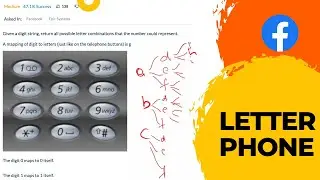 10.9 Letter Phone (Backtracking)-Interviewbit #backtracking#interview#recursion