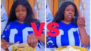 Health Foods  Versus African Foods #mukbang #Healthfood #AfricanFood#foodLovers  