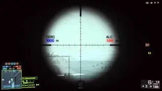 Battlefield 4 SRR-61 headshot 1,136 mts