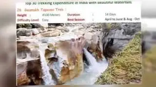 Top 30 Trekking Expenditure in India with Beautiful Waterfalls