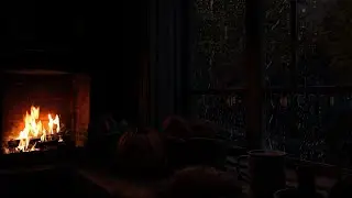 Peaceful Spring Rain Lulls You to Sleep in 5 Minutes🌧️Quiet Countryside, Warm Fireplace, Hot Coffee