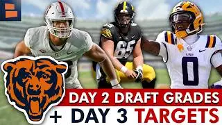 Chicago Bears Draft Grades For Day 2 After WILD NIGHT + Day 3 NFL Draft Targets