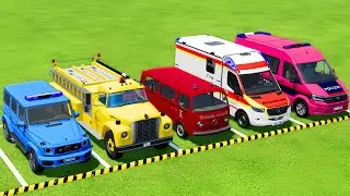 POLICE CARS, FIRE DEPARTMENT, AMBULANCE VEHICLES TRANSPORTING WITH MAN TRUCKS ! Farming Simulator 25