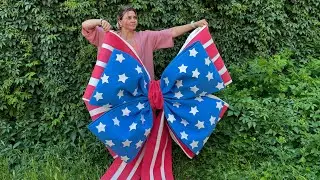 DIY USA Flag Bow 🎀\  Patriotic 4th of July Decoration Tutorial  #4thofJuly #MemorialDay #bow #diy