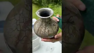 High school student tries Raku firing process and crushes it 🔥 #raku #pottery #ceramic #handmade