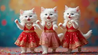 Cats Dancing in Traditional Dresses!#Cutest Performance Ever!#DancingCats  #CatDanceShow #catvideos