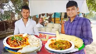 Street 30 Rs- Chola Kulcha Plate Eating Challenge | If You Eat 2 Plate Chola Kulcha You Got Free