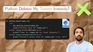 How to Delete Your Own X Tweets In Bulk Using Python!