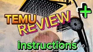 WATERFALL SHOWER REVIEW (XL!) w/ EXTRAs + INSTRUCTIONS #temu #temufinds #review
