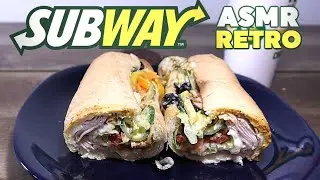ASMR - SUBWAY Footlong Turkey Sub Review - Retro's Food Court