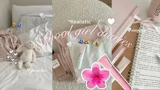 School girl diaries productive|realistic|studying|study vlog| grwm🎀