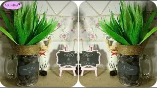 أعمال يدوية | نباتات الزينة بالورق(نبات صناعي) -DIY| home decoration paper plants(artificial plants)