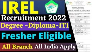IREL Recruitment 2022|Big Update|All Branch|No Exp| IREL Job Vacancy 2022 @bhakti_kripa_official