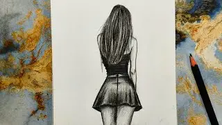 How to draw a Girl || Drawing with pencil || Simple Drawing || Easy Drawing || Girl Drawing 🎨🖌️