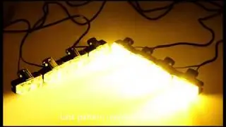 8X Amber White 16 LED Truck Grill Mount Strobe Lights Control Box Kit w/ Clips