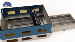Fiber laser cutting machine with exchange table test video