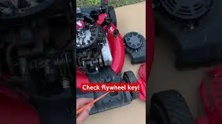 Briggs 190cc flywheel key failure! Easy and Cheap Fix! #mower