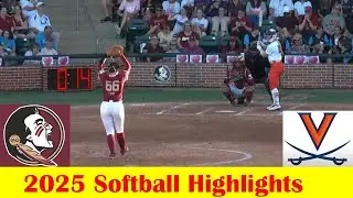 Virginia vs #10 Florida State Softball Game Highlights 4 4 2025