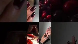 Autumn nails vibe 🍒 #nailscontent #nailsideas #nailsuk