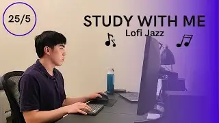 1 HOUR Study Online With Me | Pomodoro 25/5 | Lofi Jazz | 같이공부해요