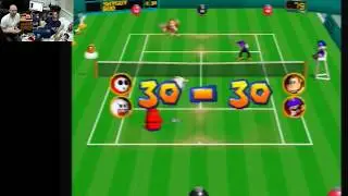 Mario Tennis - N64 multiplayer gameplay - Games Night
