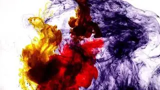 Dark Blue Red Ink Drop Drip in water 03