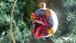 Rolling Stones Tongue and Lips Glass Officially Licensed Ornament