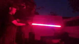 Outside demo of CFX lightsaber using GraFx and SwingBright