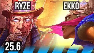 RYZE vs EKKO (MID) | EUW Master | 25.6