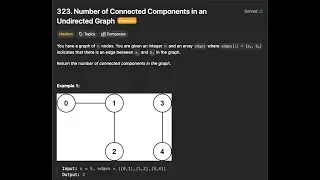 Number of Connected Components in an Undirected Graph - Leetcode 323 - Python