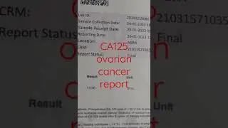 #CA125 ovarian cancer report #overy cyst