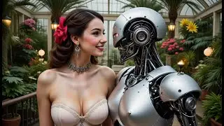 Futures of The Past -Beauty and her robot boyfriend 2 - Steampunk Sci-Fi - AI Microfilm #scifi