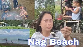 Nag Beach at Masayang nag langoy Ang mga Bata Late upload 
