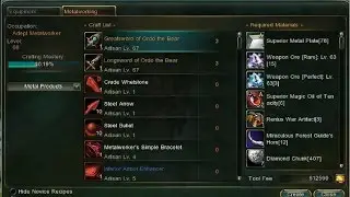 [Continent of the Ninth]: (RYU)Massblade Crafting [Greatsword of Ordo the Bear] ~ (1st Attempt)