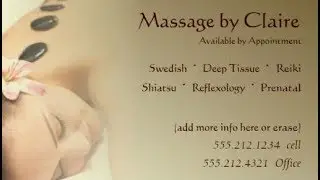 Massage Business Cards