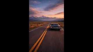 Sunset over backroads