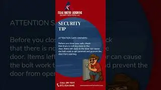 Security Tip Tuesday: Save Hundreds - Keep the Door to Your Safe Clear of Debris