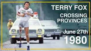 Terry Fox in Hudson, Quebec on June 27th, 1980