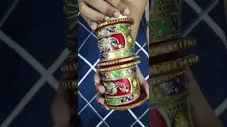 #stone #bangles #pecock #printing #red #green #golden #flipkart #flipkartpurchase #review