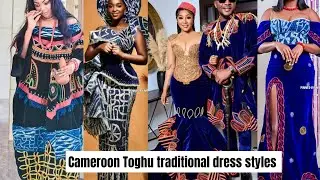 New and beautiful Toghu Cameroon 🇨🇲 traditional dress styles for beautiful women & men ✨️