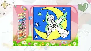 COLORING GAMES FOR KIDS - How to color Peterpan Fairy (Happy Color App) - Mewarnai Peterpan (ENG)