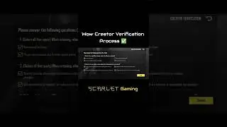 Wow creator verification process ✅#pubgmobile